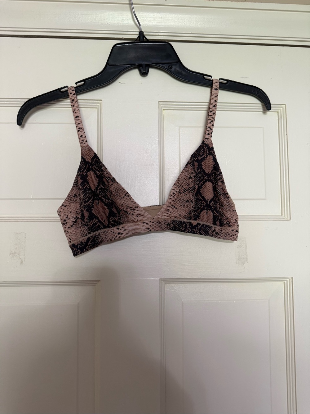 Skims Snakeskin Fits Everybody Triangle Bralette Bra - S